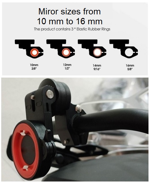 Телефонный держатель для скутера, мотоцикла, 10-16 мм
